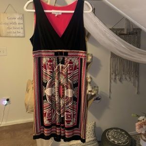 Studio I black/pink scarf dress Size 10
